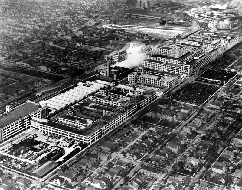 Packard Motors aerial  Detroit